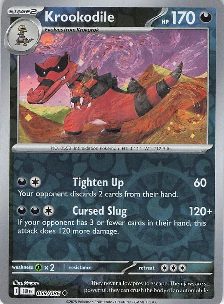 Black Bolt Krookodile [Reverse] Pokémon card